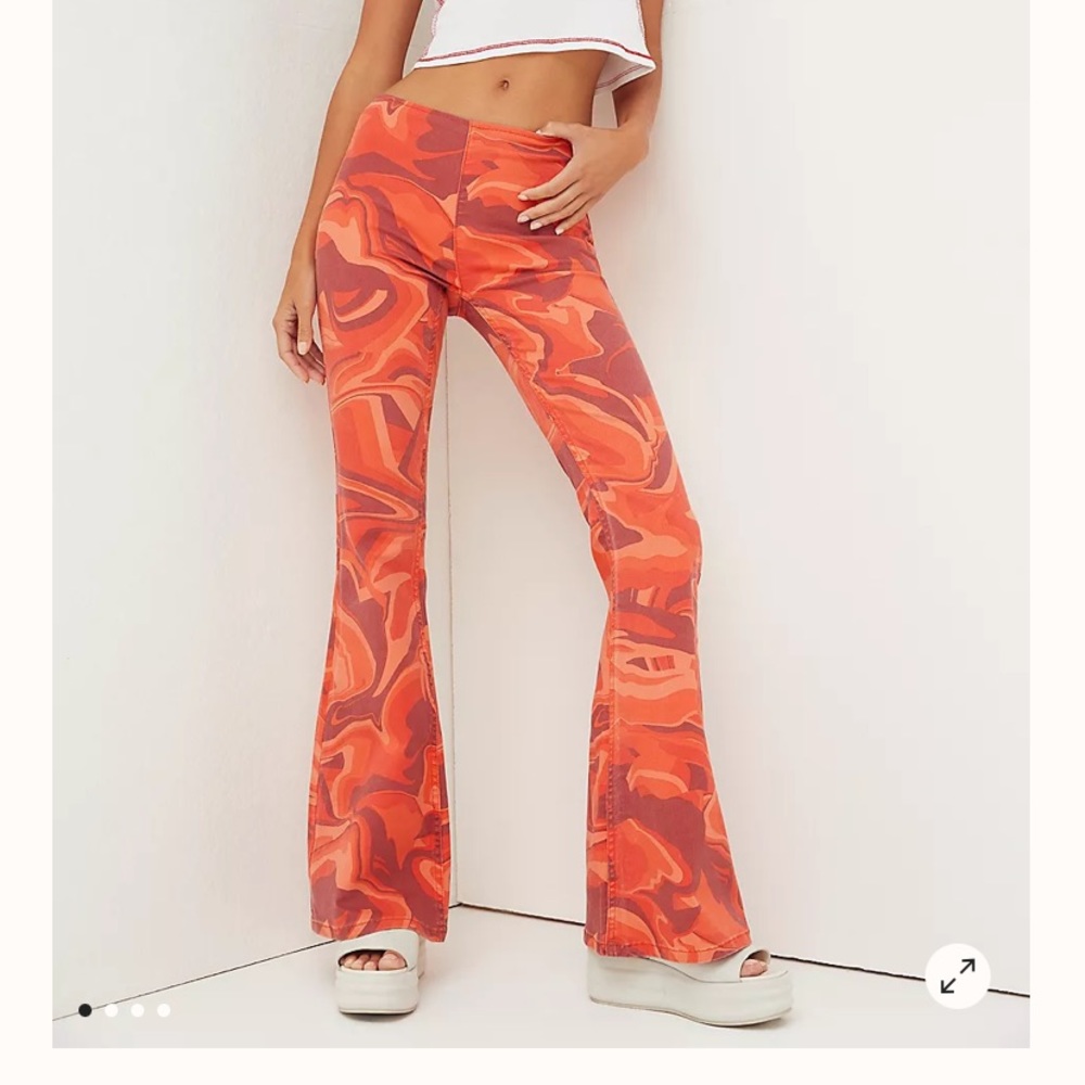 Free People Penny Pull On Flares in Lava, NWT